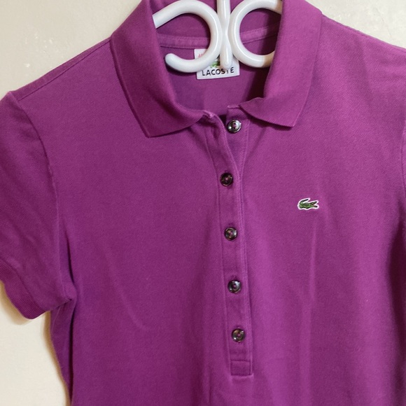 6 Hr. Sale Lacoste purple polo tshirt - Picture 3 of 9